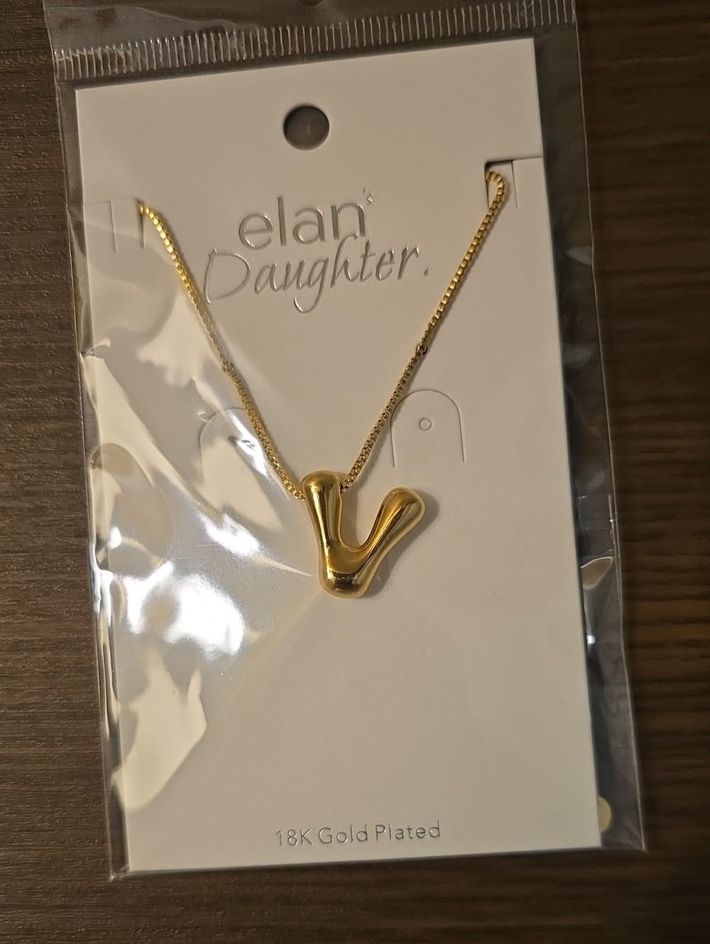 NEW Gold V Pendant Necklace - 18K Gold Plated